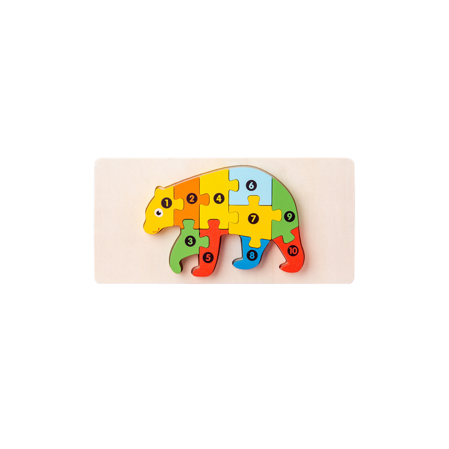 Wooden Animal Number Puzzle