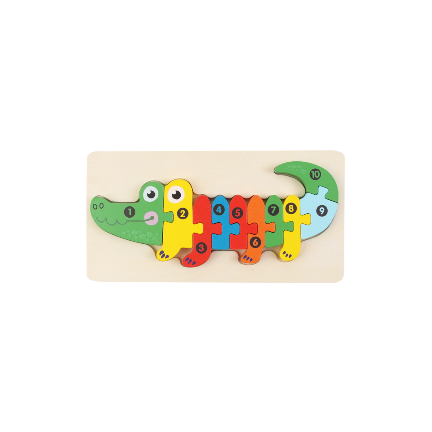 Wooden Animal Number Puzzle