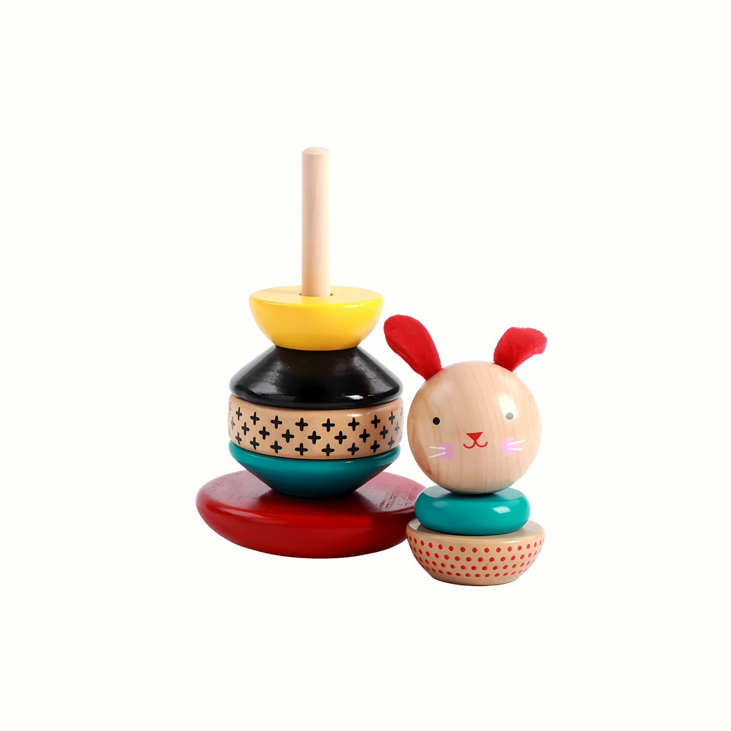 Wooden Bunny Stacking Tower