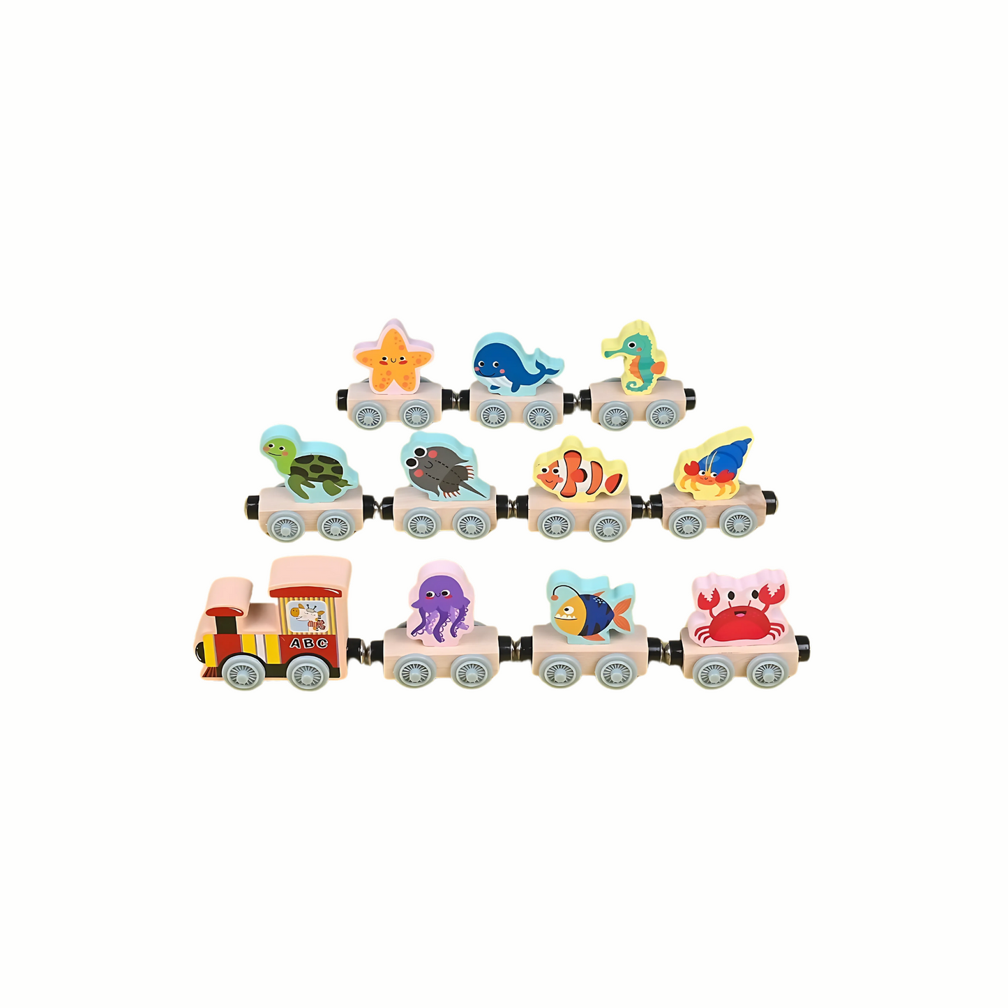 Wooden Magnetic Animal Train