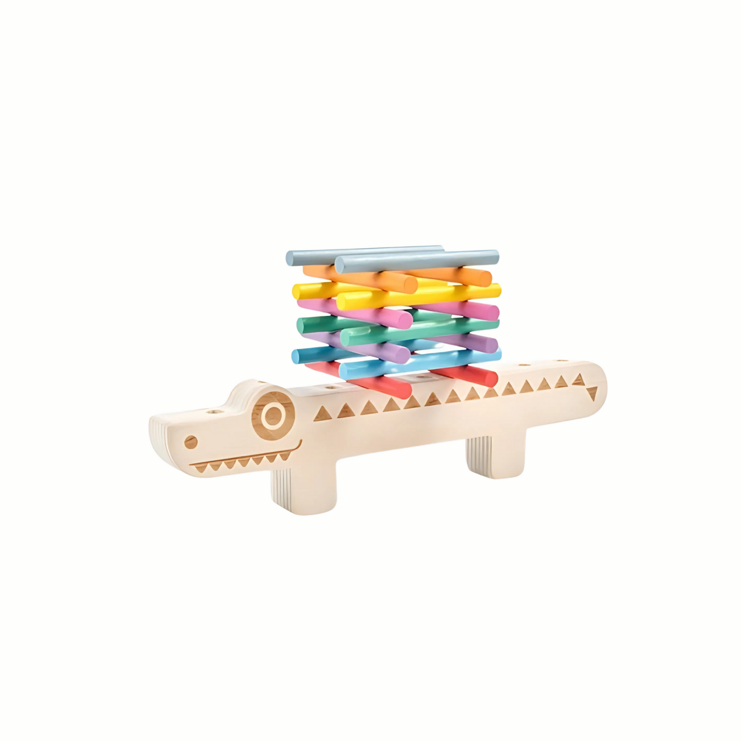 Wooden Alligator Pattern Game