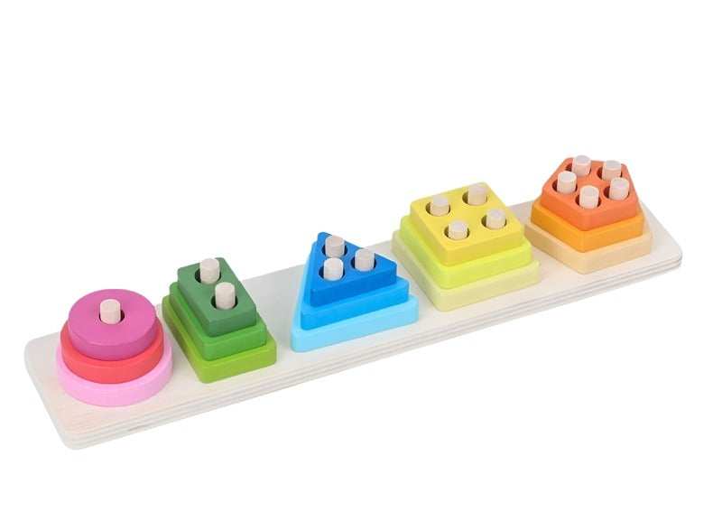 Geometric Shape Stacking Puzzle