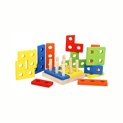 Wooden Shape Stacking Puzzle