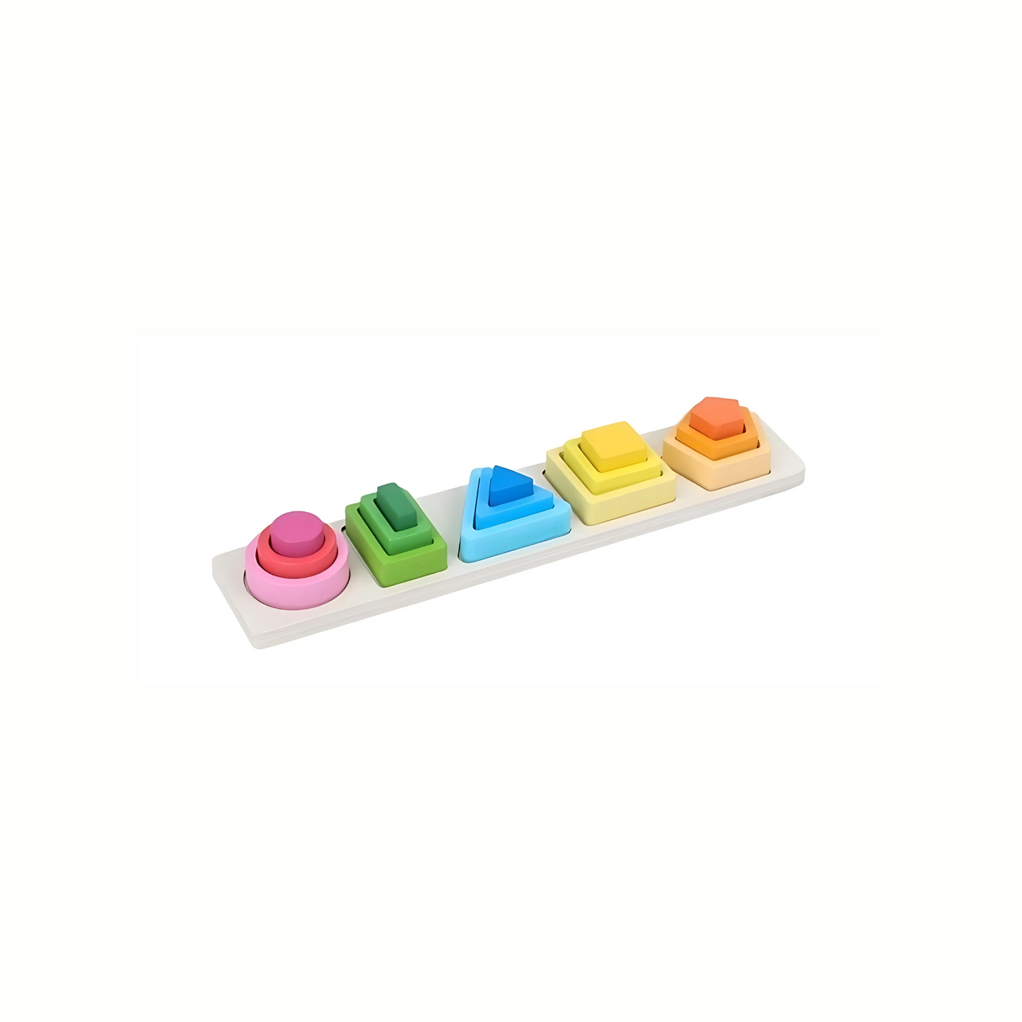 Wooden Geometric Stacking Puzzle