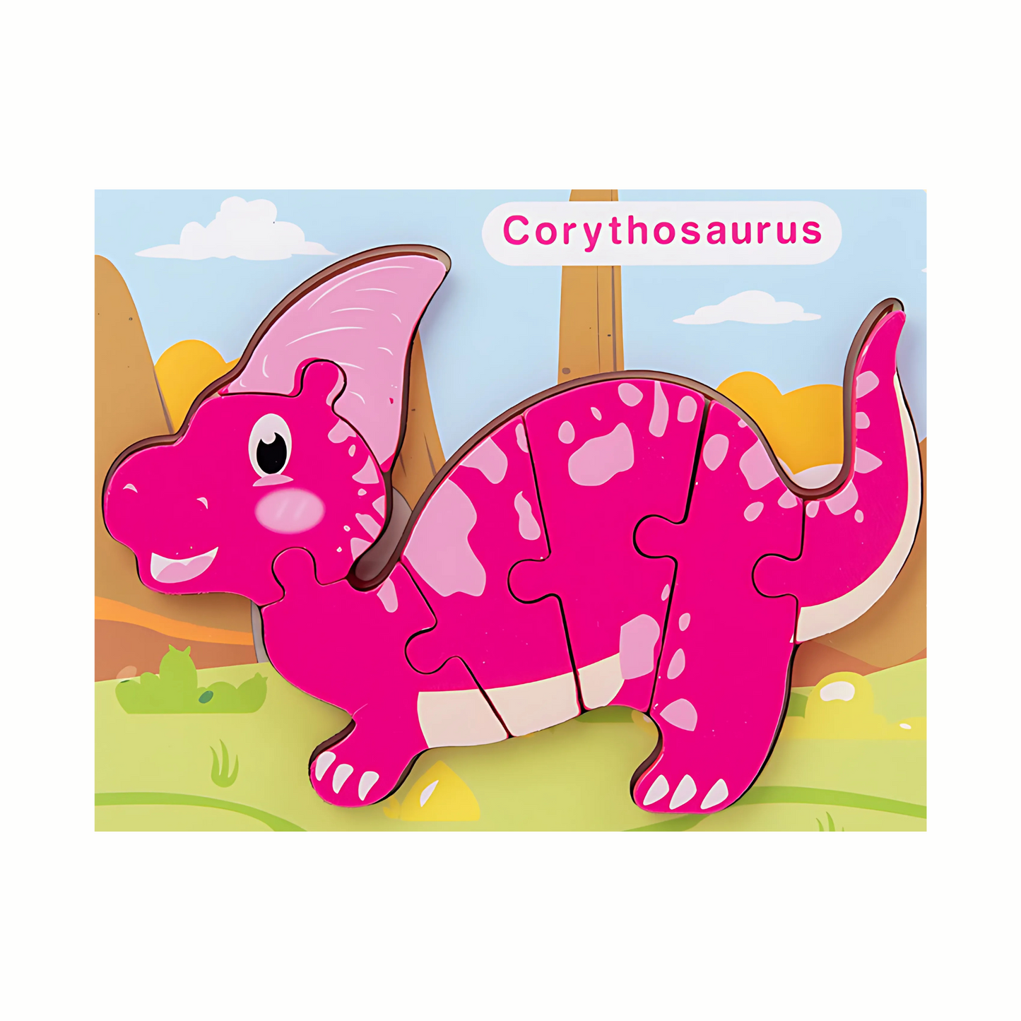 Wooden Dinosaur Puzzle Set