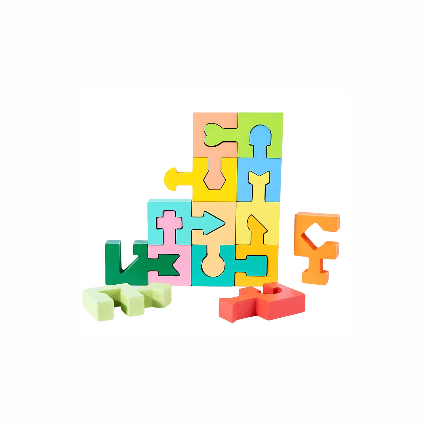 Wooden Geometric Brain Teaser Puzzle