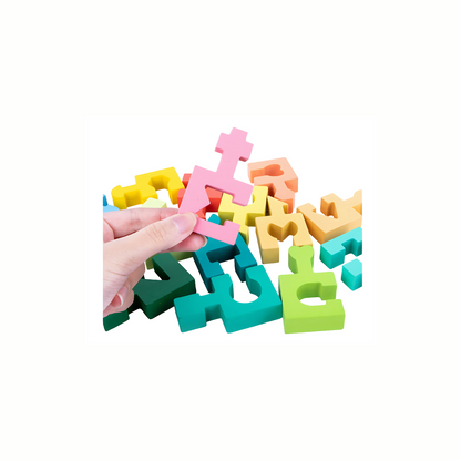 Wooden Geometric Brain Teaser Puzzle