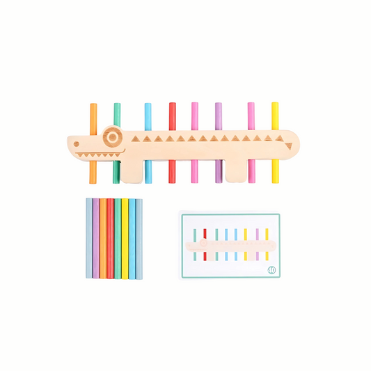 Wooden Alligator Pattern Game