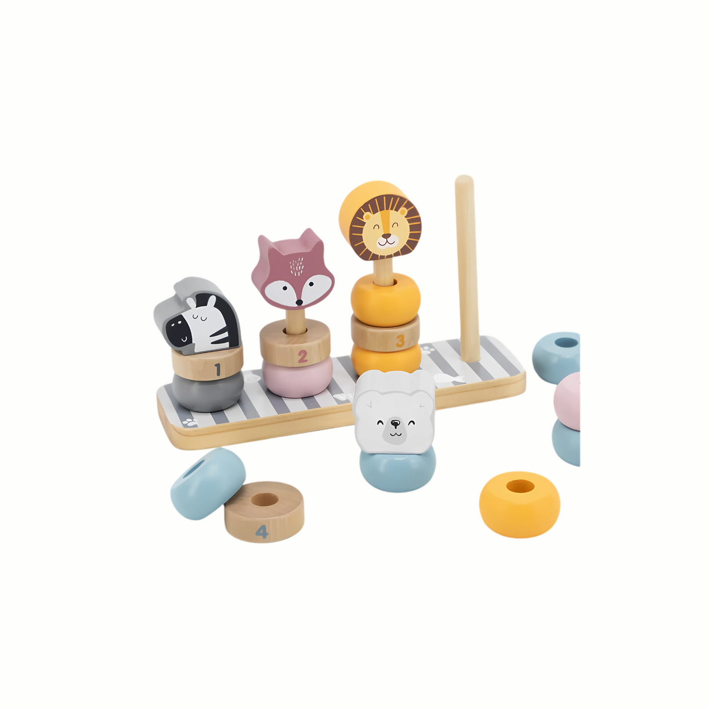 Wooden Animal Stacking Rings