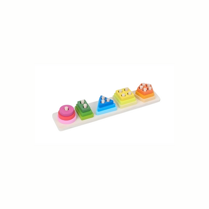 Wooden Geometric Stacking Puzzle