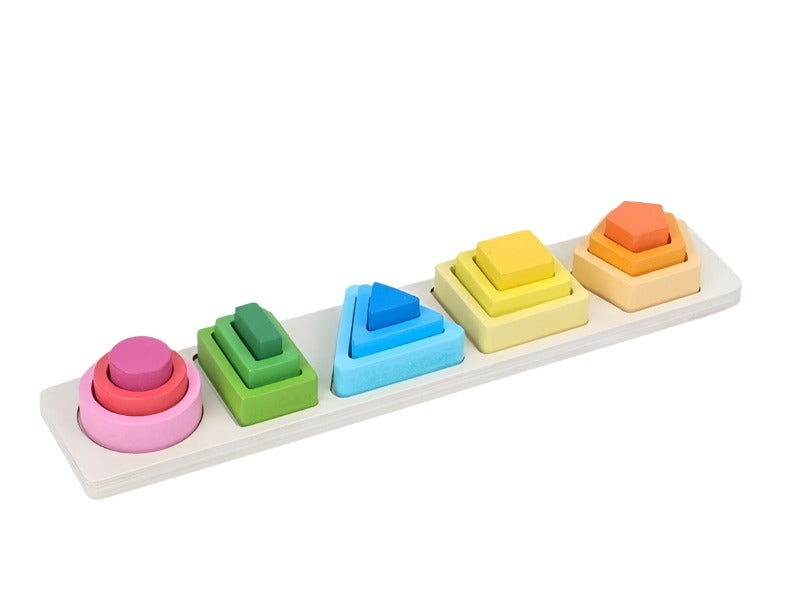 Geometric Shape Stacking Puzzle