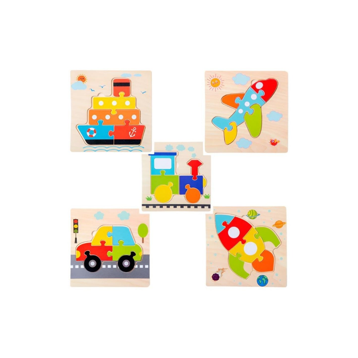 Wooden Jigsaw Puzzle Set