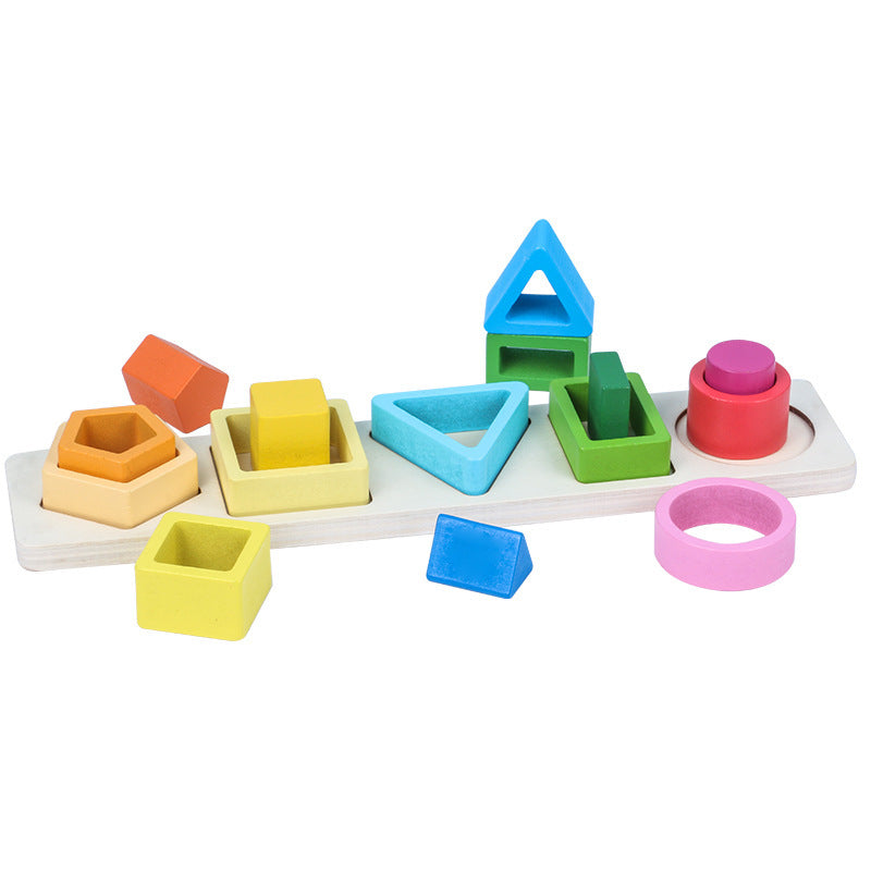 Geometric Shape Stacking Puzzle