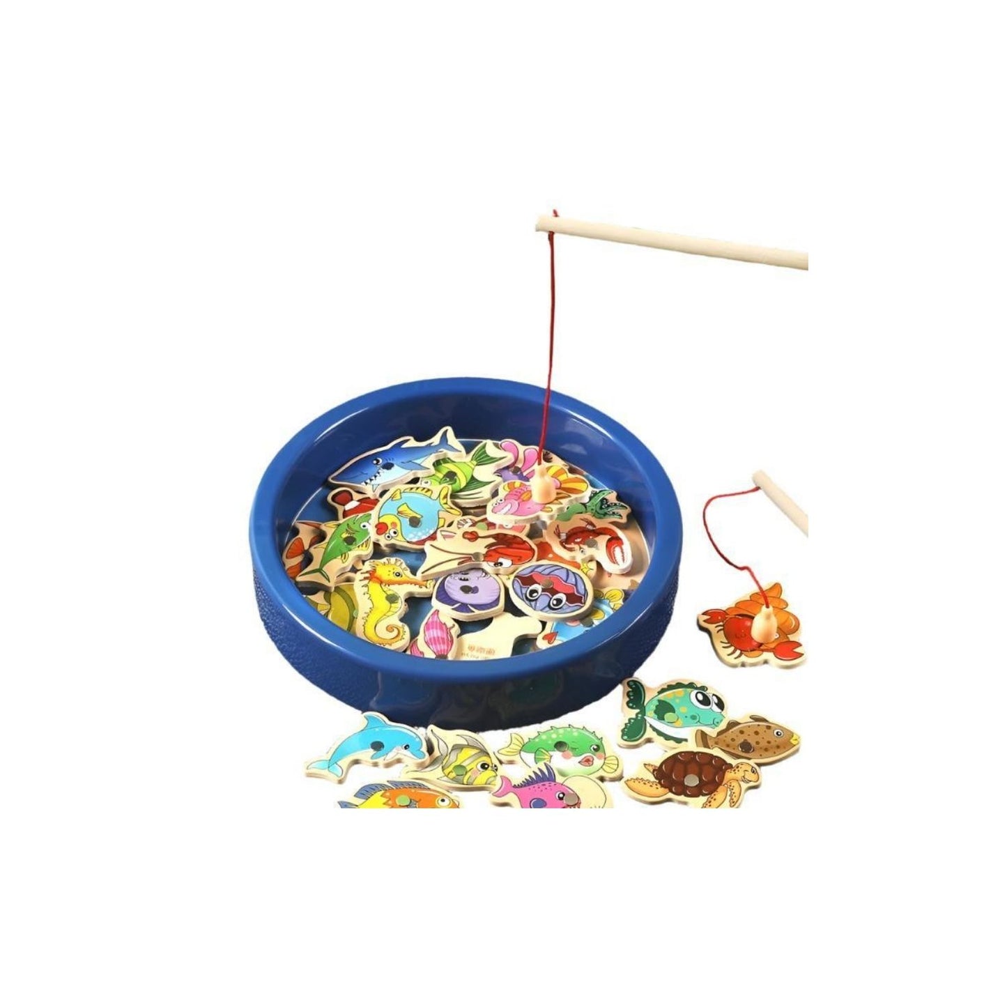 Wooden Montessori Magnetic Fishing Game