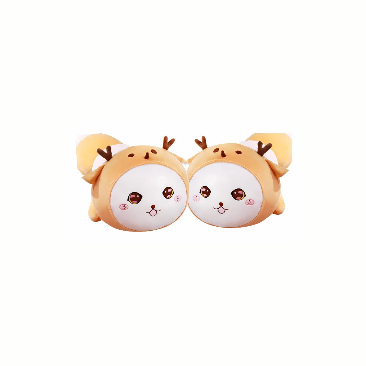 Two Plush Charming Caterpillars stuffed animal toys side-by-side, demonstrating the 80cm and 100cm sizes, making them large, snuggly companions for quiet moments.