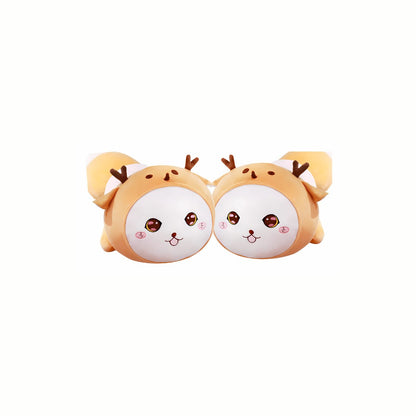 Two Plush Charming Caterpillars stuffed animal toys side-by-side, demonstrating the 80cm and 100cm sizes, making them large, snuggly companions for quiet moments.