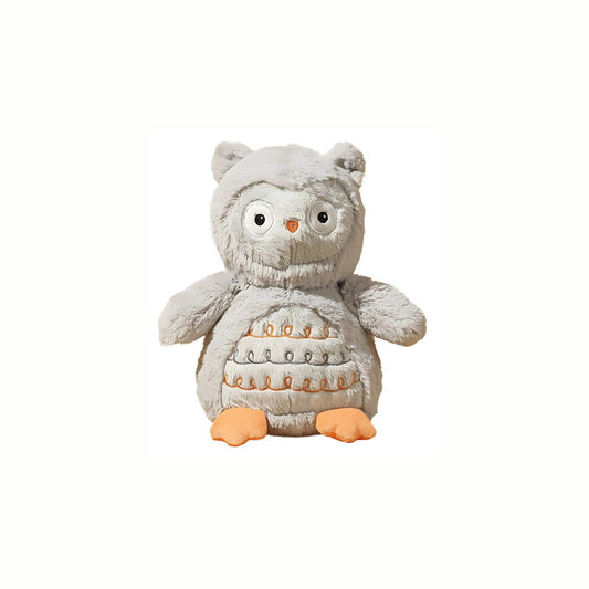 Cute Soft Grey and White Plush Cozy Owl 25cm Woodland Friend Stuffed Animal Toy