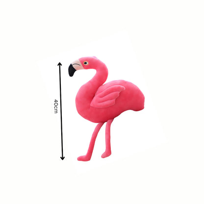 Plush Pink Cute Flamingo stuffed animal toy shown with an arrow indicating its full 40cm height, perfect for snuggling during quiet moments or inspiring vibrant imaginative play.