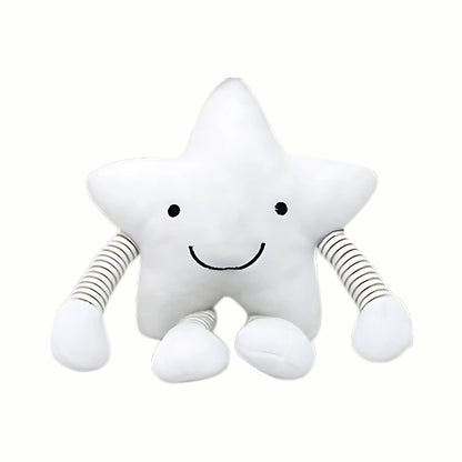 Close-up of the Plush Lullaby Star face, highlighting its sweet, sleepy expression and soft texture that is perfect for snuggling.