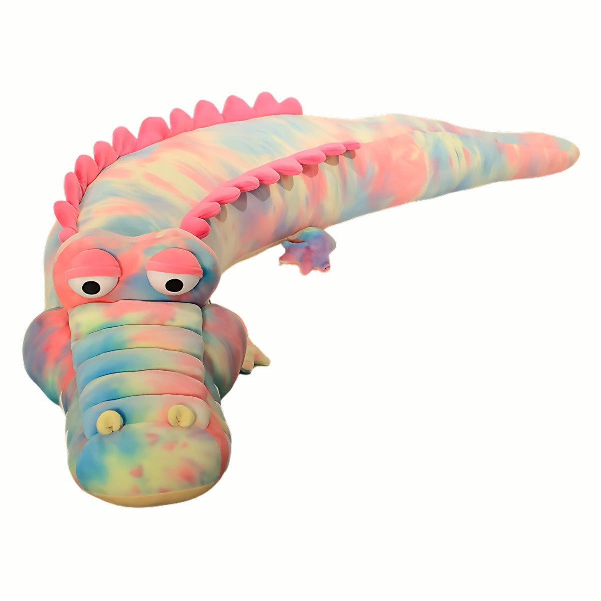 Pink Tie-Dye Plush Snuggly Alligator stuffed animal toy 140cm giant size for swamp adventure