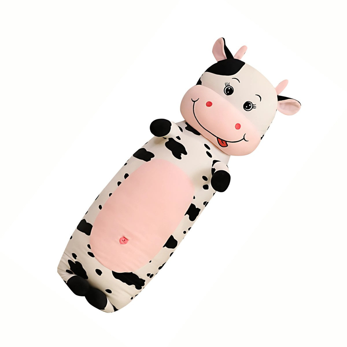 Black and White Giant Plush Cute Cow Stuffed Animal 120cm Farm Animal for Cuddling and Room Decor