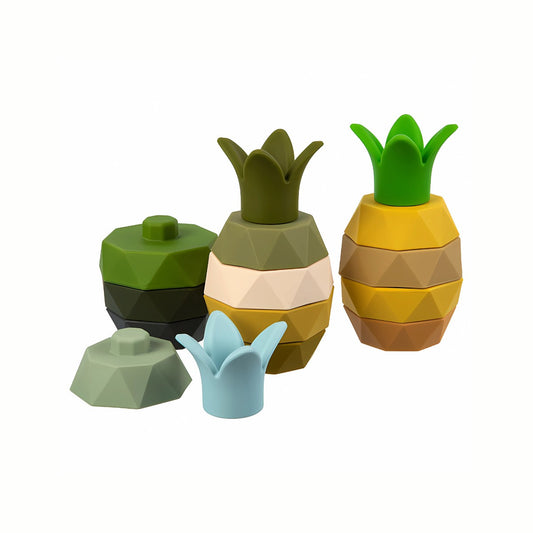 Silicone Pineapple Stacking Toy